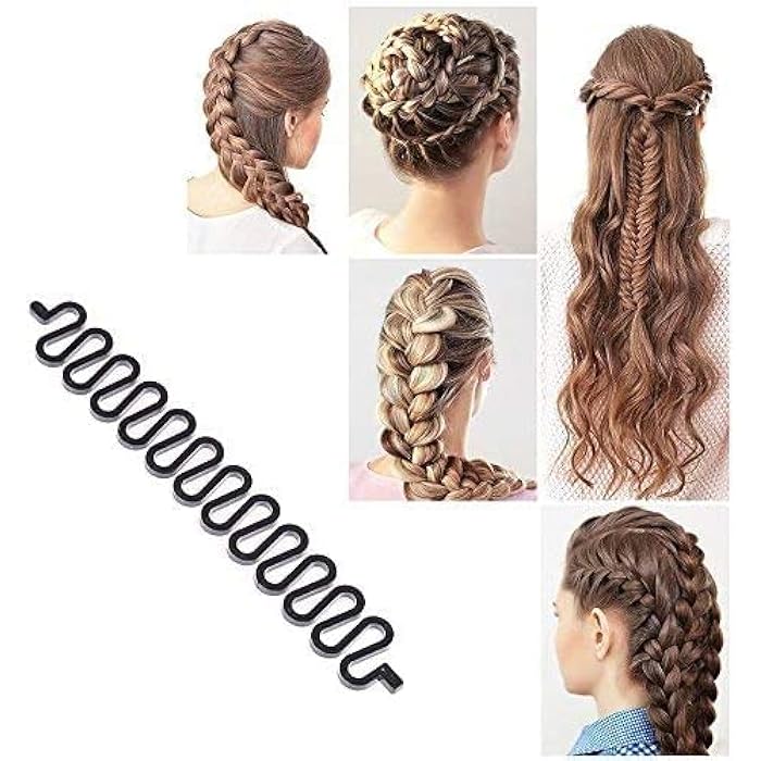 Braiding Bun Hair Styling Kit French Style with Hook-and-Be Magic Styling Tool and Comb Creative Shape Set with Explanation - 6 Piece - Image 2